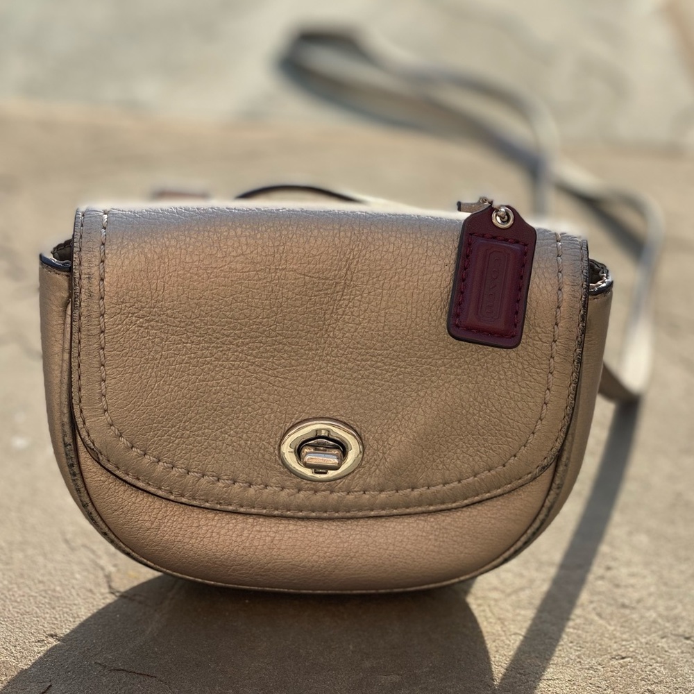 Silver Crossbody Coach Bag